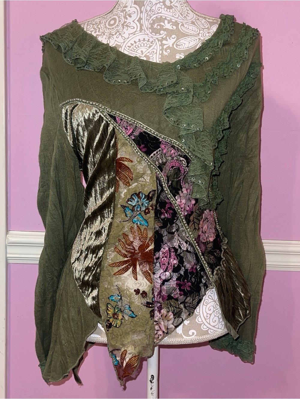 Rare vintage Y2K 90s Aryeh blouse top shirt fairycore cottage fairy Lolita